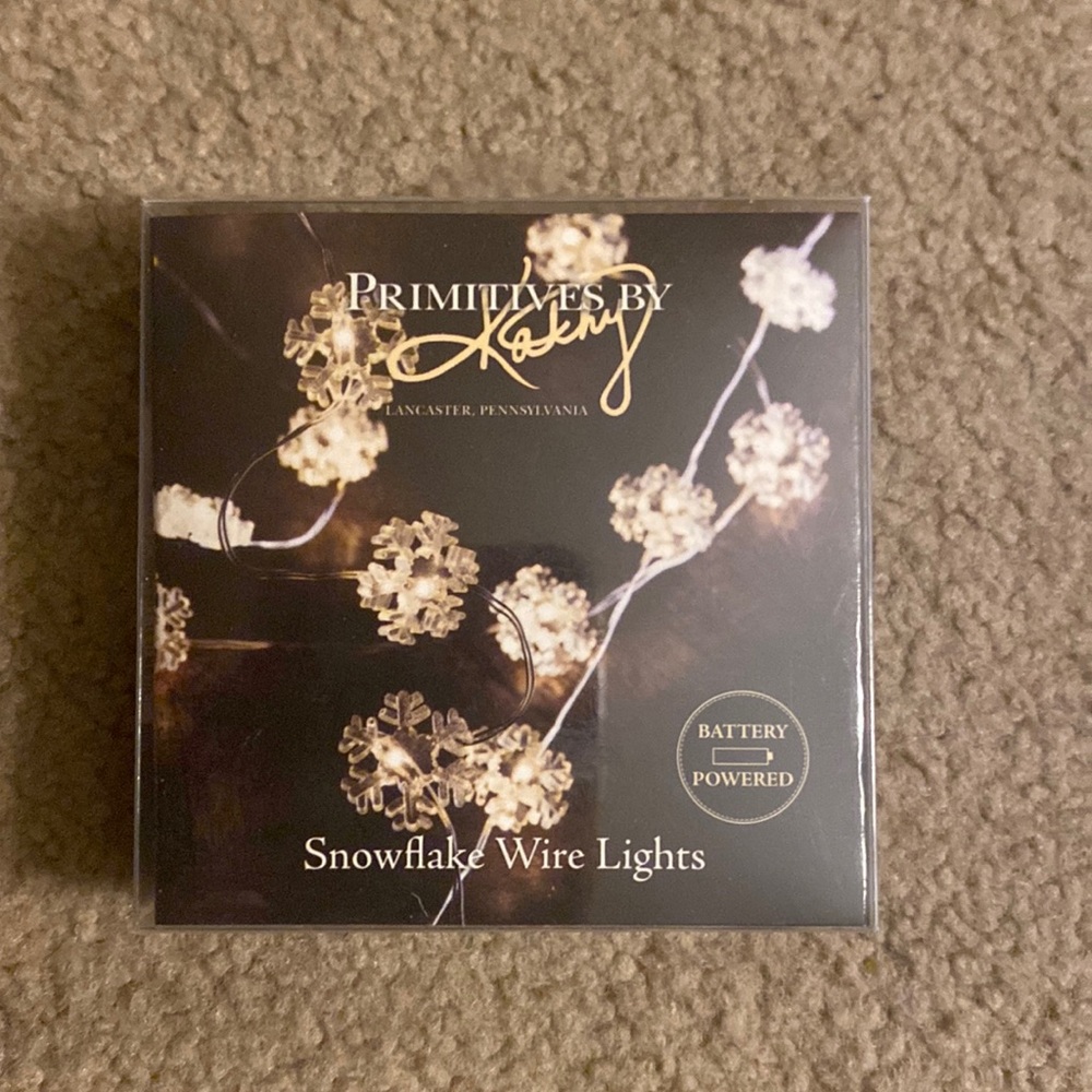 Primitives by Kathy Snowflake Wire Lights